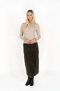 Skirts: Billie Cord Skirt - Moss