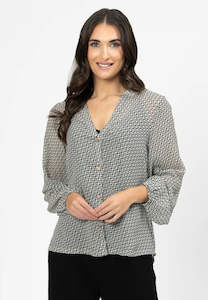 Full of Life Top - Mono Cubism