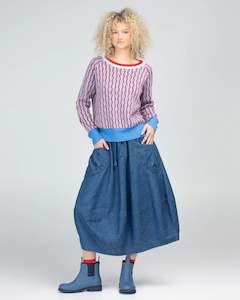 Guru Skirt - Mid Wash Denim