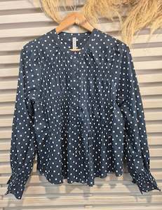 Bonita Top - Navy Spot