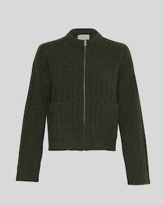 Gertrude Nenaya Zip Cardigan - Forest Night