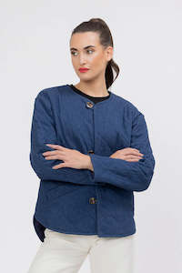 Leila Luca: Tied Up Jacket - Denim Quilt