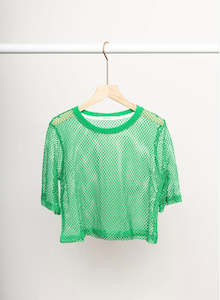 Arrow Mesh Top - Green