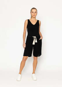 Two By Two: Ford Shorts - Linen - Black