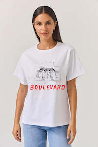 Band Tee - White/Boulevard