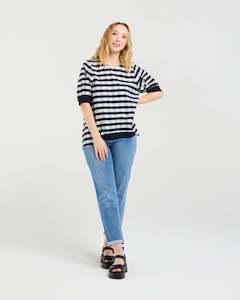 Havana Top - Navy Check