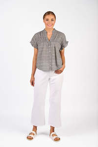 Addison Top - Black Check