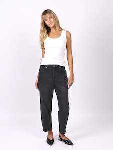 Toni Barrel Jeans - Black