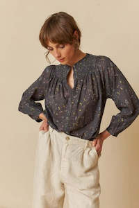 Indi Cold: Wild Flower Print Blouse