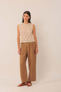 Crochet Knit Vest - Crudo