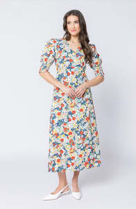 Florence Dress - Red Poppy Field