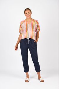 Knewe Label: Checker Pant - Navy/White