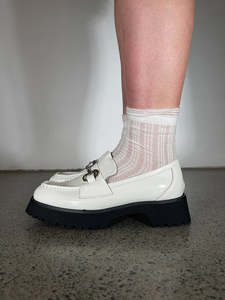 Short Frill Sock - White
