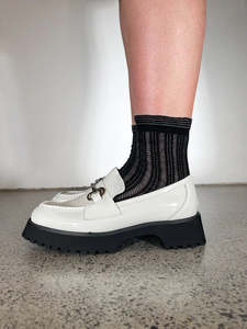 Short Frill Sock - Black