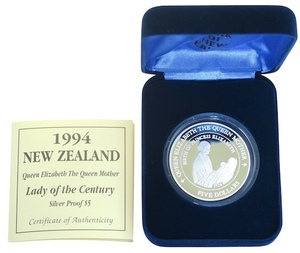 Products: 1994 Queen Mother $5. - colonialcollectables buying and selling coins medals banknotes Colonial Collectables.com