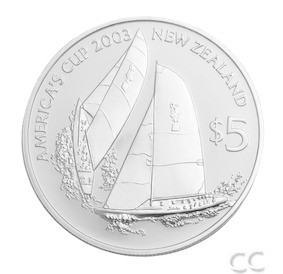 Products: America's Cup $5. - colonialcollectables buying and selling coins medals banknotes Colonial Collectables.com