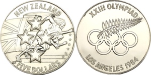 Products: NZ 1984 Olympics Los Angeles. Sold. - colonialcollectables buying and selling coins medals banknotes Colonial Collectables.com