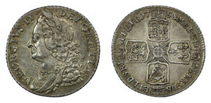 Products: George II, 1758 Shilling gVF. Sold. - colonialcollectables buying and selling coins medals banknotes Colonial Collectables.com