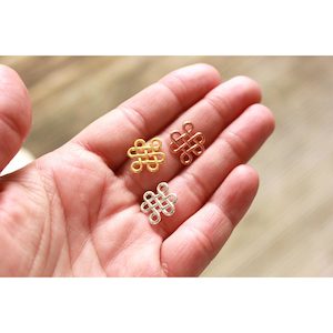 Z2. Chinese Knot Connector Charm -10pc packs -  3 colours