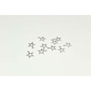 Discontinued: Z5. Star Outline Charm - Gold & Silver - 10pcs