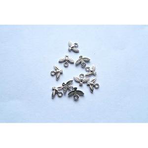 Mini Bird Charm - Gold & Silver - 10pcs
