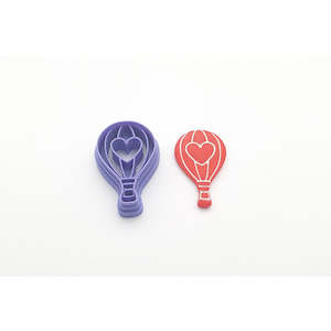 Hot Air Balloon with Heart imprint Cutter
