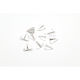 Paper Plane Charm -Silver- 10pcs