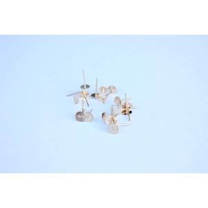Earring Basics: KC Gold Stainless Steel 6mm Flat Back Posts- 20pc & 50pc