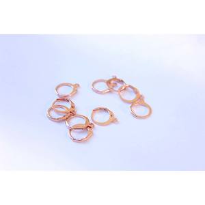 Earring Basics: Huggie Hoop Bright Rose Gold Stainless Steel - 10pc