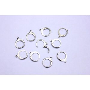 Huggie Hoop Silver Stainless Steel - 10pc