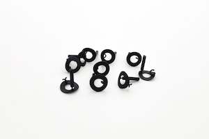 Earring Novelty: Black Circle Cut Out Stud - 10pcs