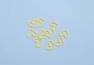 Coated Brass Heart Charm - Gold - 10pcs