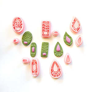 Shape Cutters: 135. Leafy/Plant Cutters with gem inserts- 5 options