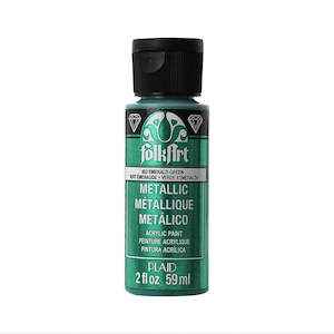 Folk Art Acrylic Metallic Paint - Emerald Green
