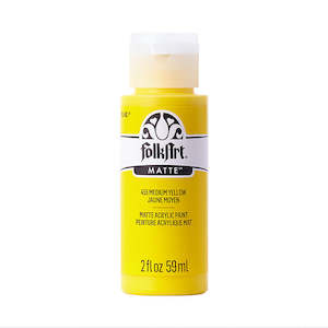 Folk Art Acrylic Matte Paint - Medium Yellow