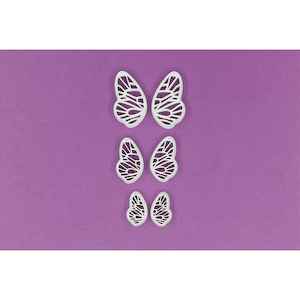 19. Butterfly Wings w/Imprint Cutter- Mirror sets, 3 size