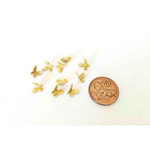 Findings 2024: Gold Micro Butterfly Charms - 8mm