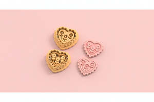 Shape Cutters: VDAY'26 - 18. Floral Heart Detail Cutter - 2 pc set