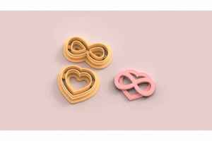 Shape Cutters: VDAY'26 - 15. Infinity Heart Detail Cutter - 2 pc set