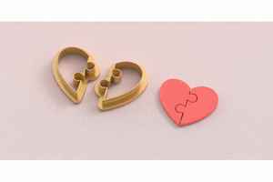 VDAY'26 - 4. Puzzle Heart Detail Cutter - 2pc set