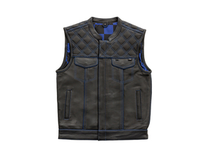 Products: First Manufacturing Blue Checker Vest - Colton's Motor Vehicle Company LtdColton's Motor Vehicle Company