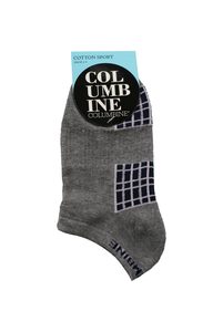 Women's Check Footbottom Cotton Sports Liner Columbine
