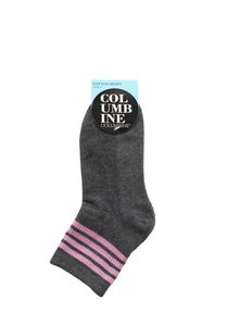 Products: Women's 4 Stripe Cotton Sports Crop Columbine