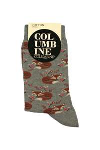 Products: Women's Sleeping Fox Cotton Crew Columbine