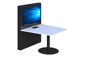 Small Meeting Tables: Classic Media-hub leaner (seated).