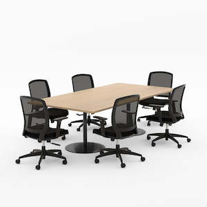 Essentials Boardroom Table 2400 x 1200 with Flex Chair package