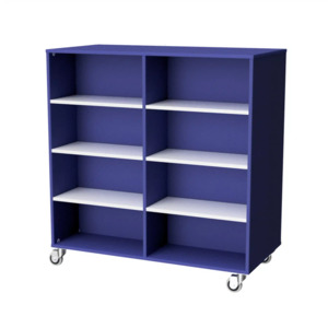 Bookcase Mobile Double Sided 1200mm