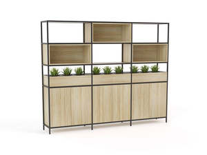Kubix Modular 3-Unit System with Cupboards, Cubby & Planters