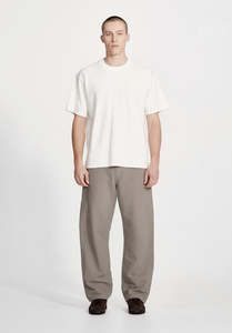 Mens Linen: LINEN/COTTON WORK PANT, SMOKE