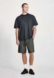LINEN BLEND STUDIO SHORT, FOG